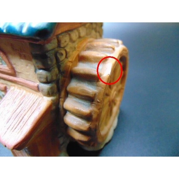 Vtg. 1995 Christmas Village Home Town America Collection Porcelain Grain Mill - Picture 6 of 7